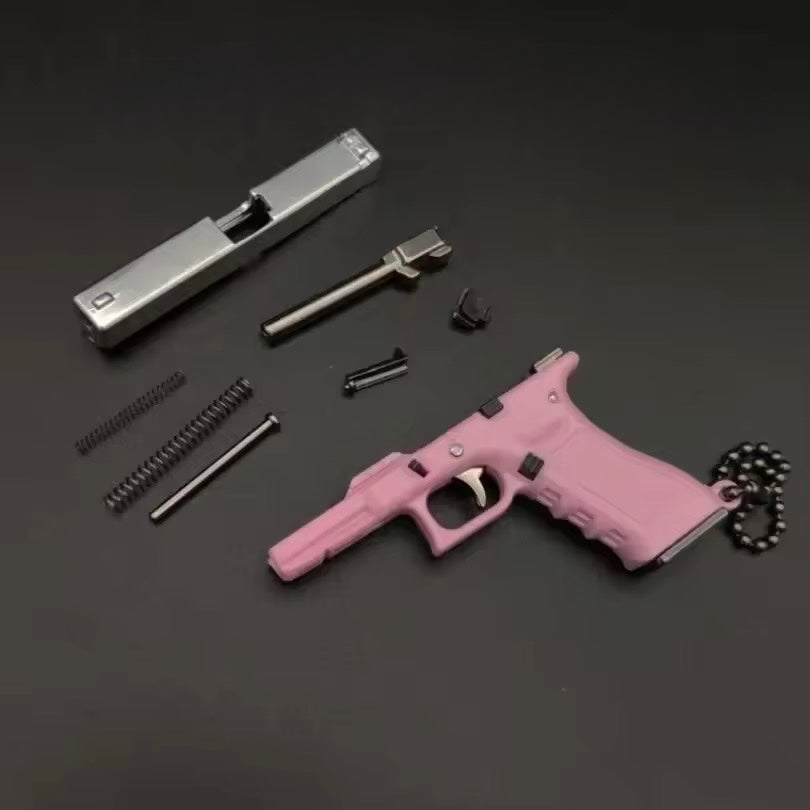 Mini Metal Pistol Keychain – Realistic Collectible Toy