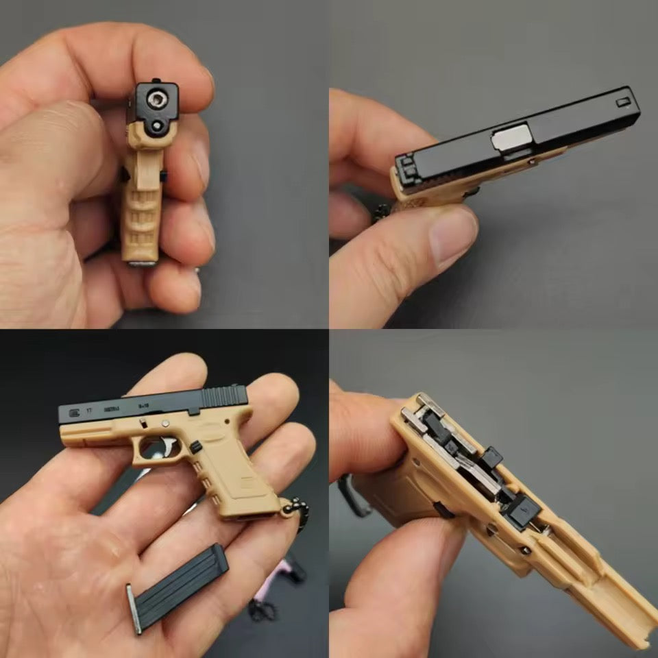Mini Metal Pistol Keychain – Realistic Collectible Toy