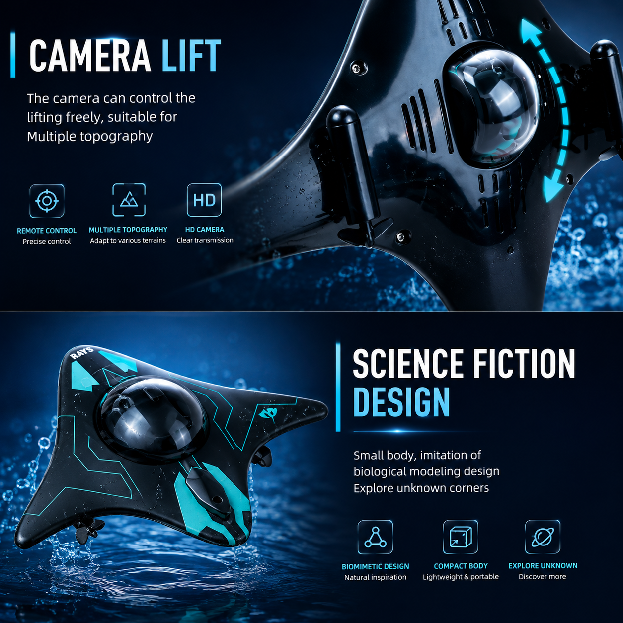 WiFi RC Camera Boat – Smartphone-Controlled Underwater View